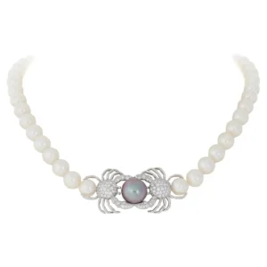 Tiffany & Co. Tahitian Pearl and Diamond Crab Necklace