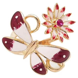 Gucci Flora Butterfly Rose Gold Ring