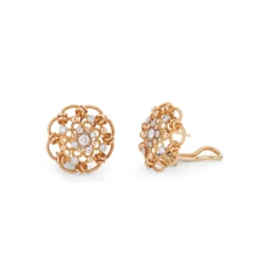 Vintage Yellow Gold and Diamond Earrings