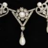 1910s Important Antique Natural Pearl Diamond Platinum Necklace - Image 3