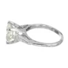 2.53 Carat Round Cut Baguette Diamond Three-Stone Platinum Engagement Ring - Image 6