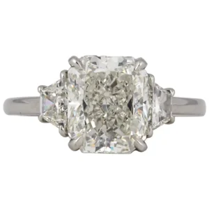 3 Carat GIA Radiant Cut Diamond Engagement Platinum Ring