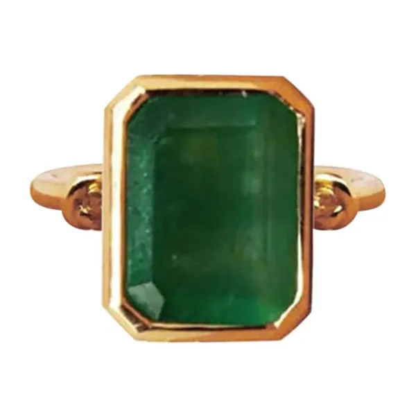 3ct Knot Emerald Ring in 18ct Yellow Gold