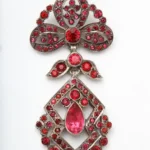 Antique Edwardian Earrings of Pink Paste Earrings