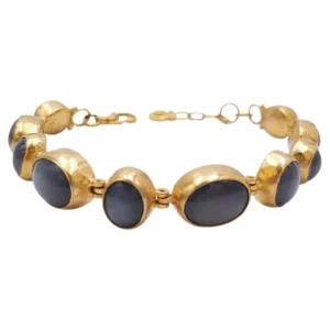 Gurhan 24 Karat Gold and Black Moonstone Bracelet