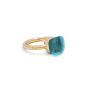 Pomellato Nudo Rose Gold and Blue Topaz Ring