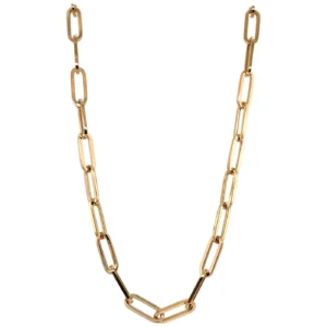 HARBOUR D. Paperclip Link Chain Necklace 14 Karat Yellow Gold