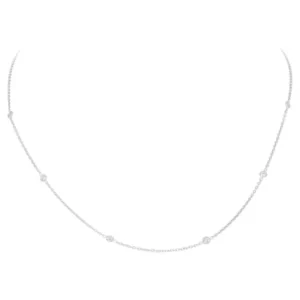 Penny Preville White Gold and Diamond Station Necklace