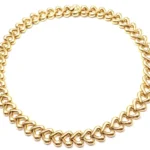 Heart Link Choker Yellow Gold Necklace Van Cleef & Arpels