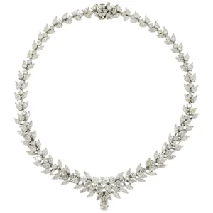 Platinum Estate 54.84 Carat Diamond Necklace