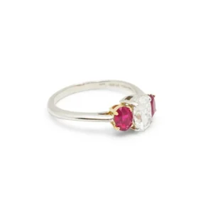 Platinum Diamond and Ruby Ring Tiffany & Co.