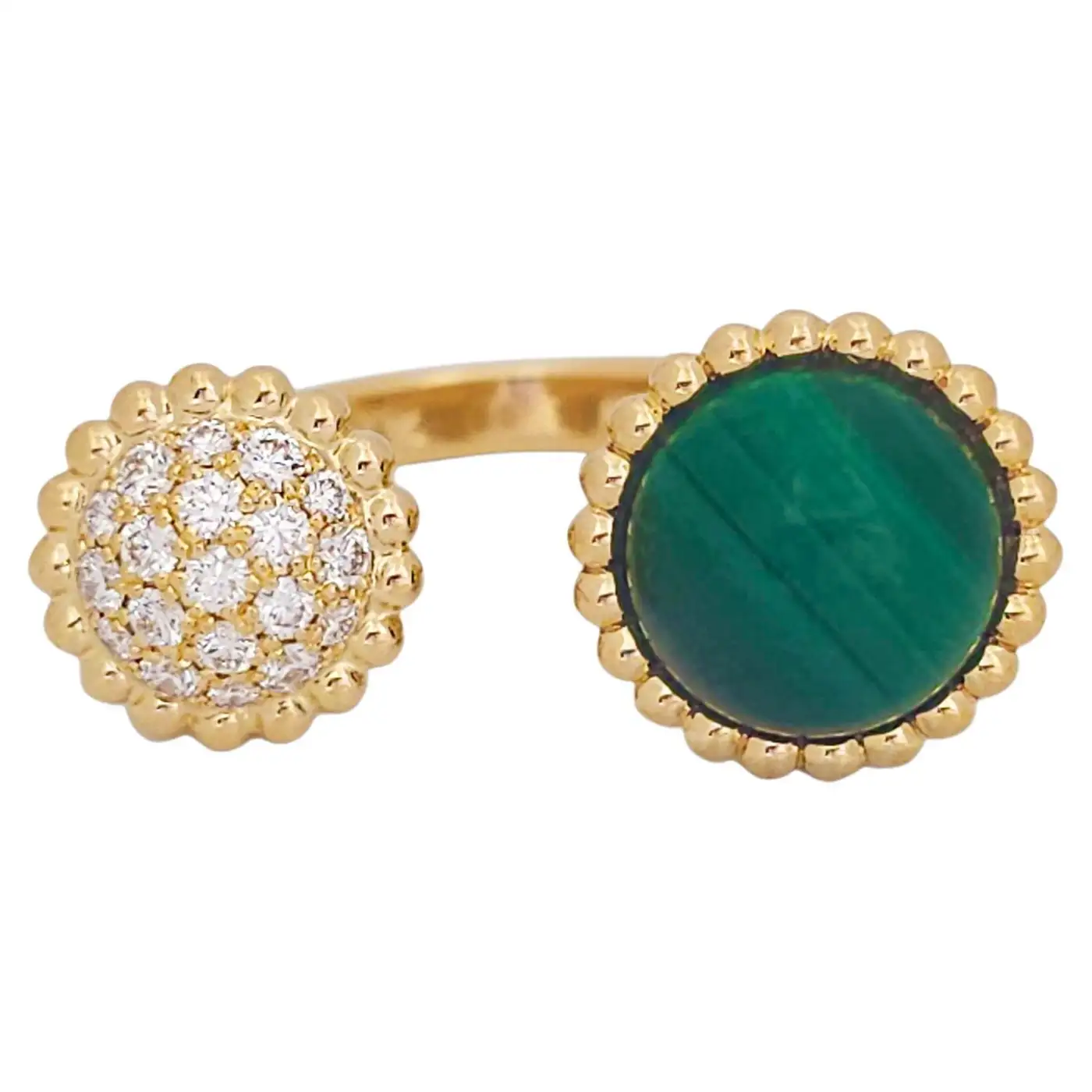 Perlée Couleurs Malachite and Diamond Ring